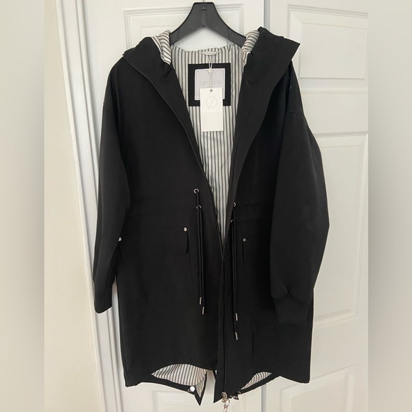 SØSKEN black over sized rain coat - Picture 2 of 3